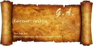 Gerner Anita névjegykártya